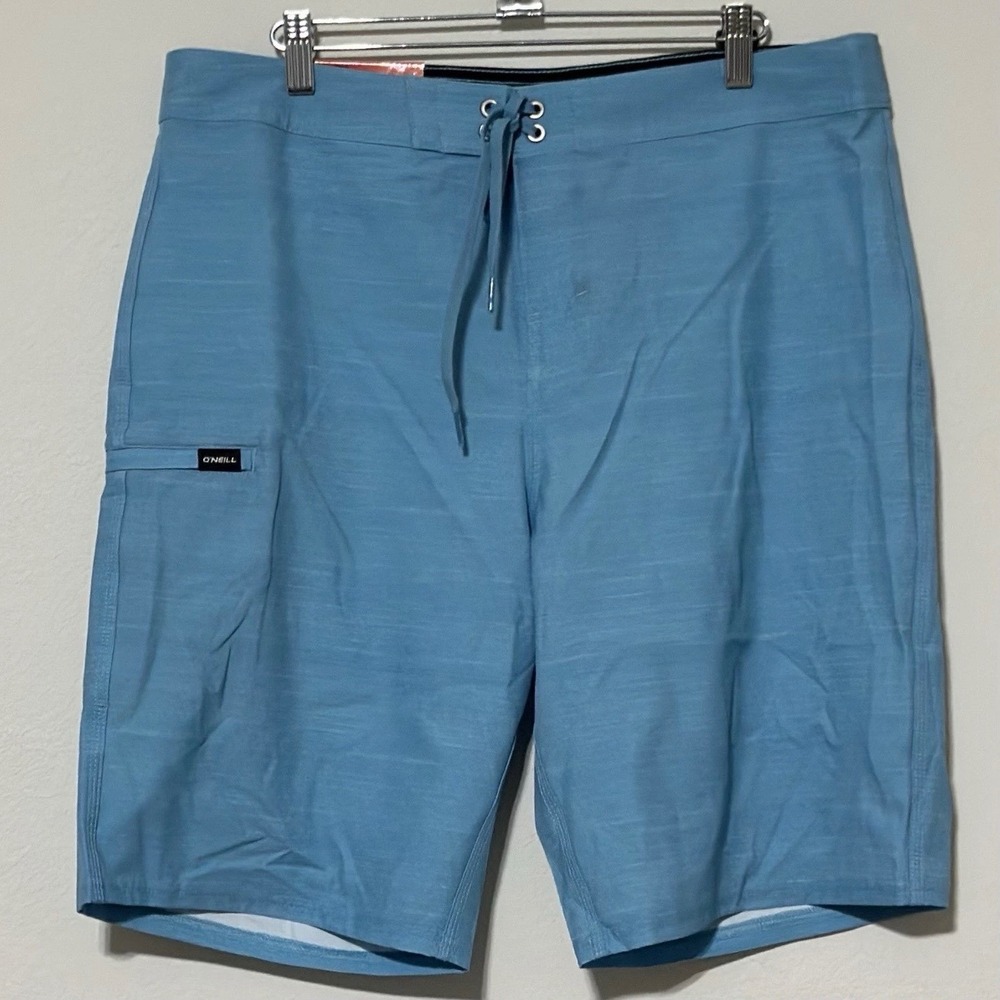 NEW ONeill Men's Blue 4-Way Stretch Boardshorts Swim Trunks Shorts Size 34